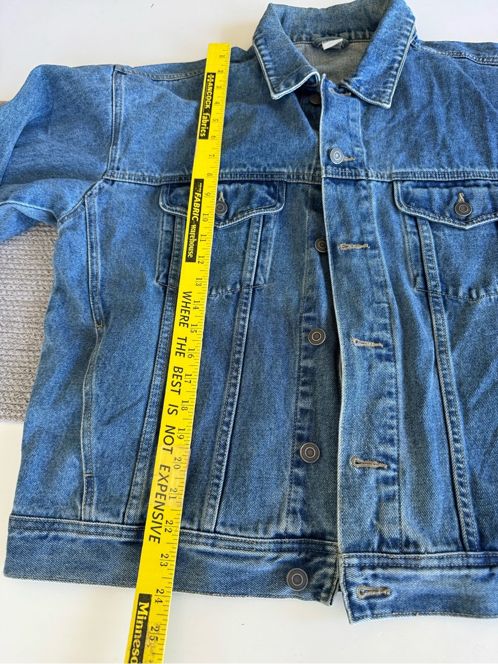 Vintage 90s Medium Blue Cotton Denim Jean Jacket Size Medium - Picture 7 of 10
